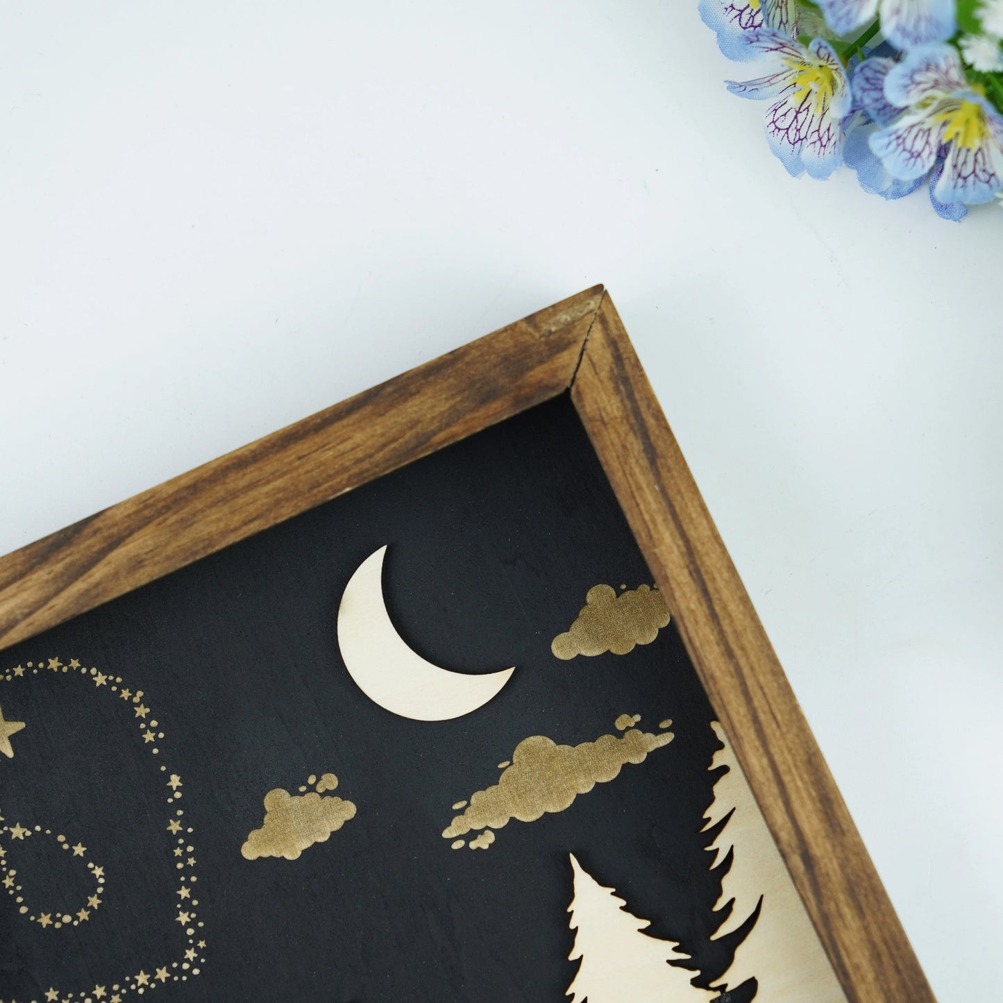 Netecom Personalized Memorial Wooden Frame Remembrance Sign for Loss of Dad Mom, Custom Gift