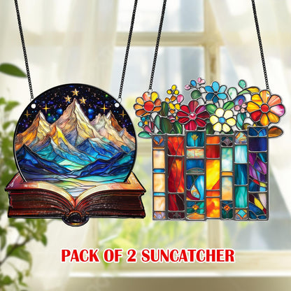 Netecom Birth Month Flower Suncatcher – Personalized Grandma’s Garden Gift, Mother’s Day Window Hanging, Home Decor for Grandma