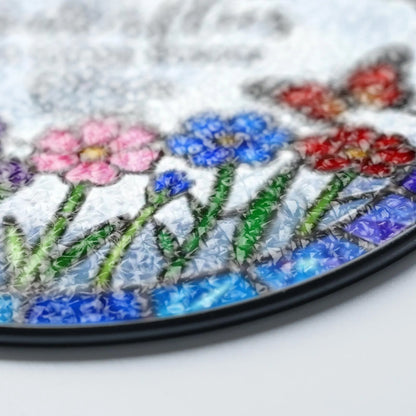Netecom Personalized Sympathy Gift – Now She Flies With Butterflies Memorial Suncatcher, Remembrance for Loss of Mom