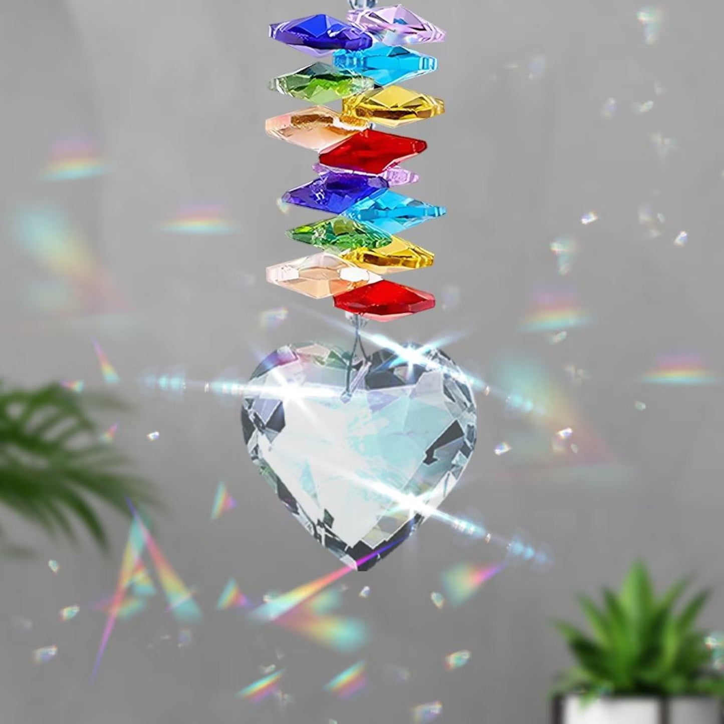 Netecom Personalized Thank You Crystal Suncatcher, Custom Appreciation Gift for Teacher, Coworker, Mentor, Retirement Ornament