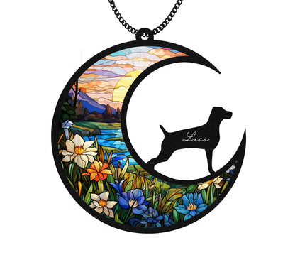 Netecom Custom Siberian Huskies Memorial Suncatcher, Sympathy Gift for Loss of Dog, Pet Passed Away Remembrance, Dog Mom Wall Hanging