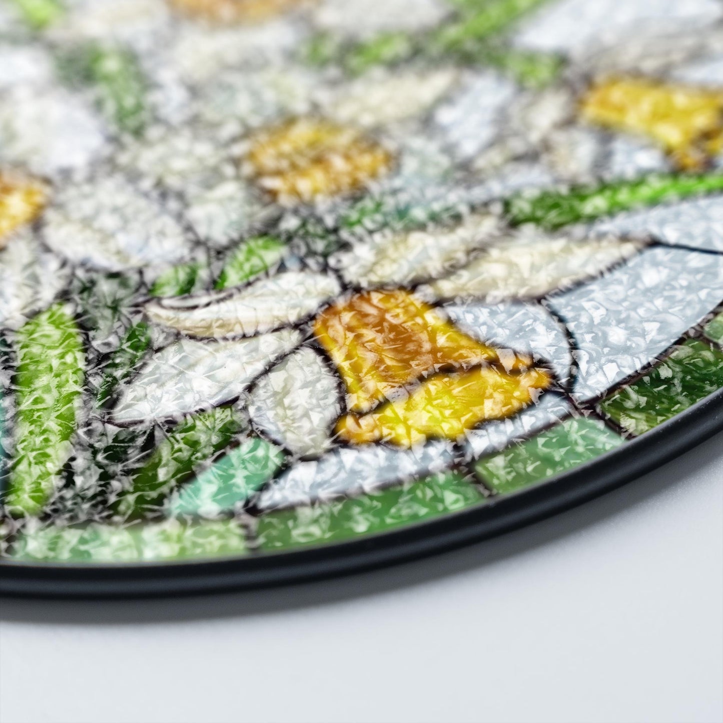 Netecom Daffodil Stained Glass Suncatcher – March Birth Flower Window Hanging, Garden Lover Gift, Floral Home Decor for Grandma Mom