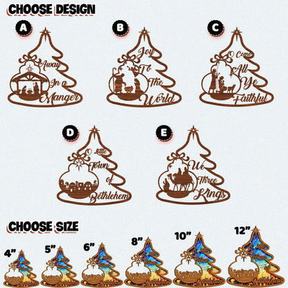 Netecom Nativity Scene Acrylic Suncatcher Ornament, Christian Christmas Decor, Holy Family Manger Gift, Religious Holiday Window Hanging