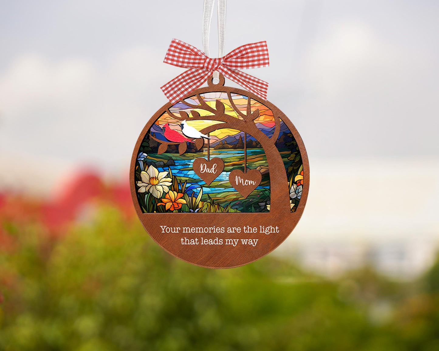Netecom Dad Memorial Suncatcher – Sympathy Gift for Loss of Grandpa, Father in Heaven Remembrance Ornament