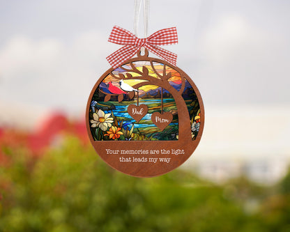 Netecom Dad Memorial Suncatcher – Sympathy Gift for Loss of Grandpa, Father in Heaven Remembrance Ornament