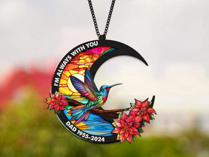 Netecom Personalized Memorial Suncatcher – Custom Sympathy Gift for Loss of Loved One, In Loving Memory Keepsake