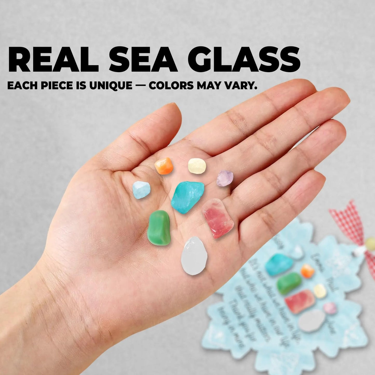Netecom Personalized Sea Glass Friendship Frame, Best Friend Keepsake Gift, Cocktail Art for Besties, Soul Sister Decor