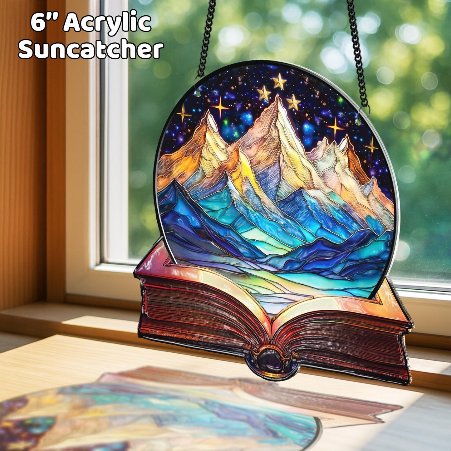 Netecom Birth Month Flower Suncatcher – Personalized Grandma’s Garden Gift, Mother’s Day Window Hanging, Home Decor for Grandma