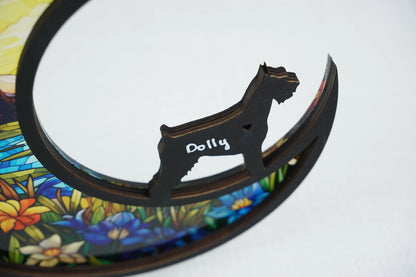 Netecom Custom Giant Schnauzer Memorial Suncatcher, Dog Loss Sympathy Gift, Personalized Schnauzer Decor for Dog Lovers, Car Hanging Ornament