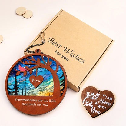 Netecom Mom Remembrance Suncatcher – Memorial Gift for Loss, Mother in Heaven Sympathy Ornament, Family Loss Keepsake, Mother-in-Law Memorial Gift