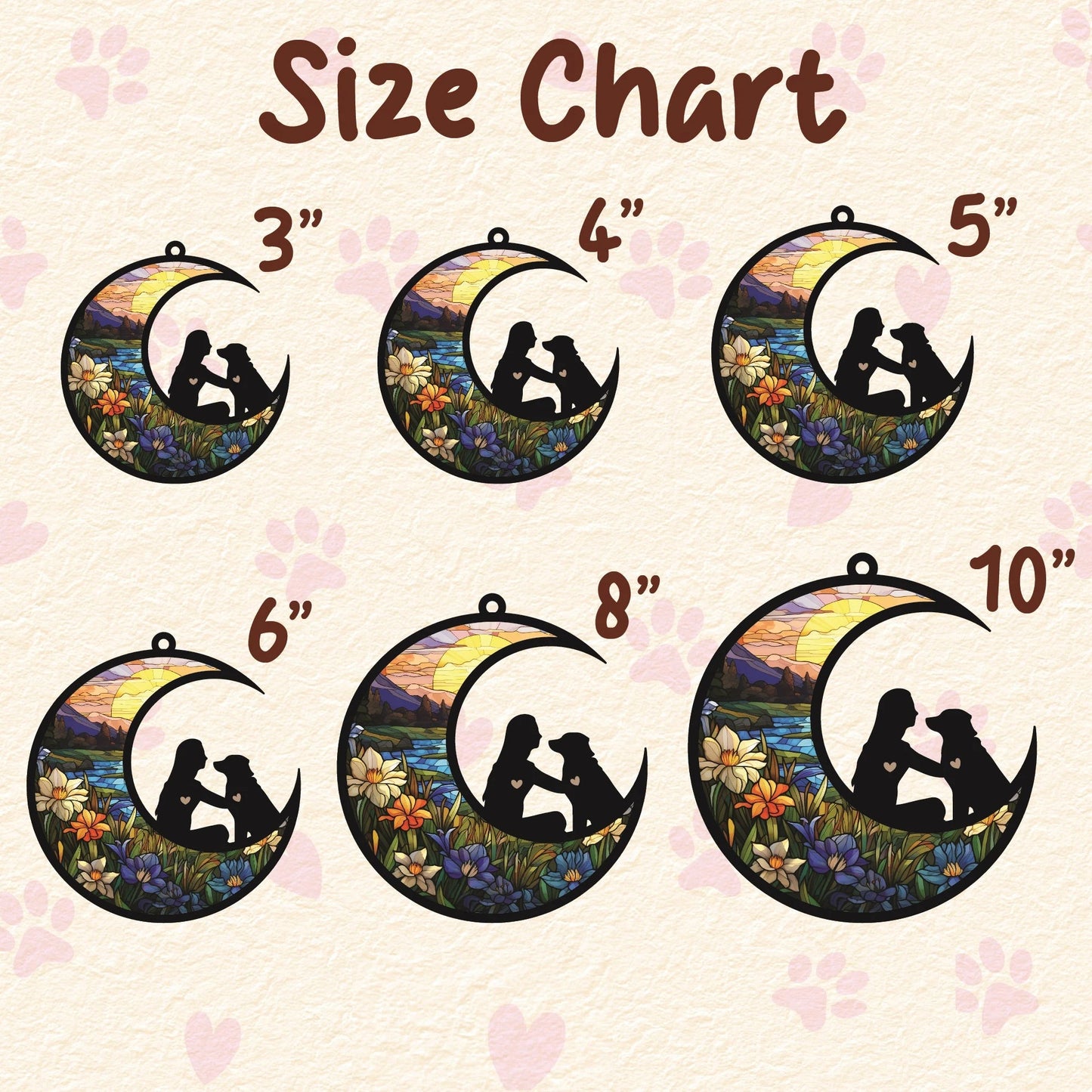 Netecom Personalized Pet and Man Memorial Suncatcher – Dog Loss Sympathy Ornament, Pet Passing Light Catcher, Dog Dad Remembrance Gift, Dog Lover Wall Hanging