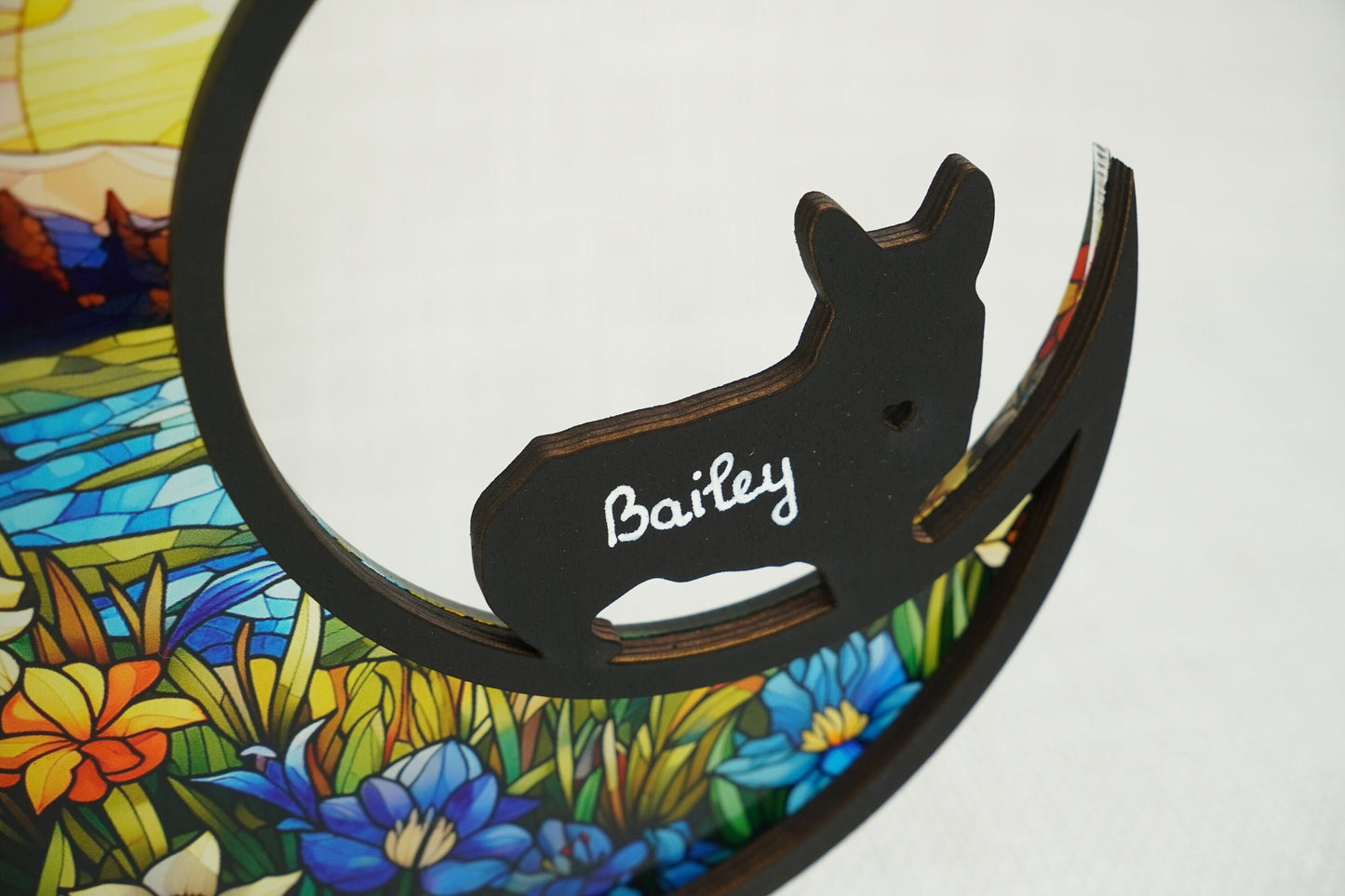 Netecom Personalized Corgi Dog Memorial Suncatcher – Custom Pet Loss Remembrance Ornament, Corgi Lovers Sympathy Gift, Window or Wall Hanging Decor