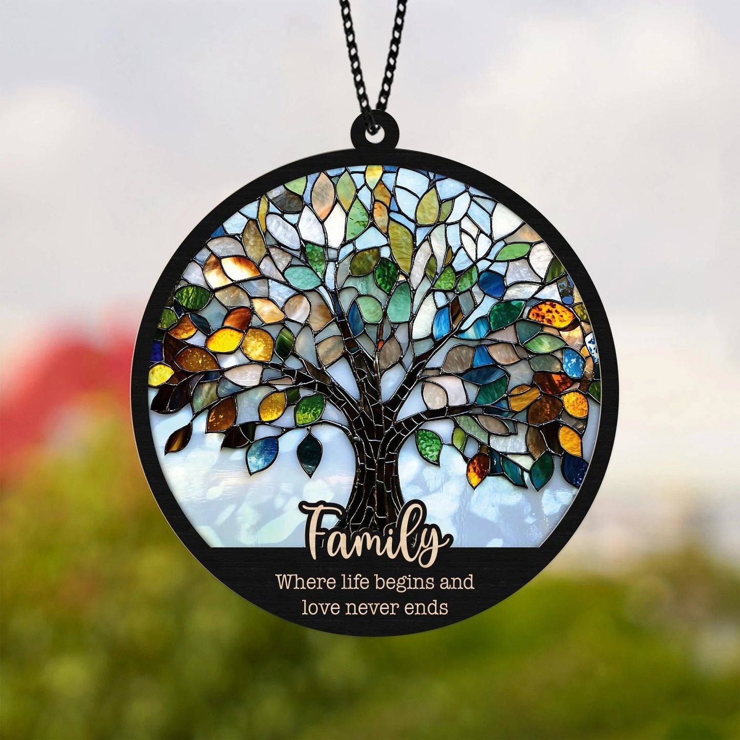 Netecom Personalized Tree of Life Suncatcher – Custom Family Window Decor, Meaningful Family Gift, Mother’s Day Keepsake