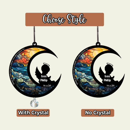 Netecom Personalized Memorial Angel Baby Crystal Suncatcher – Infant Loss Gift, Miscarriage Ornament, Sympathy Keepsake