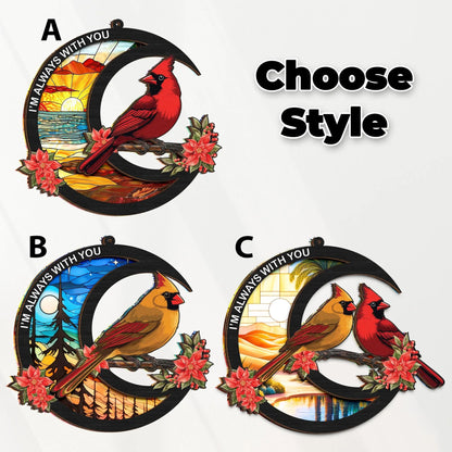 Netecom Personalized Cardinal Memorial Suncatcher – Loss of Dad Sympathy Gift, Father in Heaven Tribute