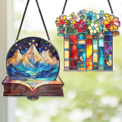 Netecom Birth Month Flower Suncatcher – Personalized Grandma’s Garden Gift, Mother’s Day Window Hanging, Home Decor for Grandma