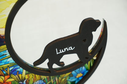 Netecom Custom Boykin Spaniel Memorial Suncatcher – Personalized Pet Loss Sympathy Gift, Dog Remembrance Ornament, Window Decor for Dog Lovers