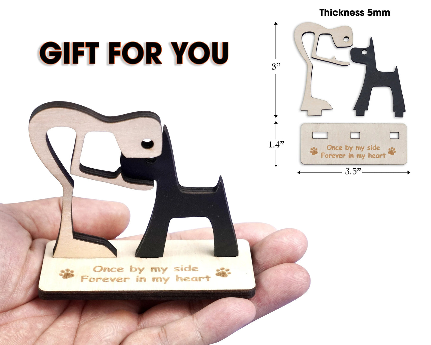 Netecom 2 Dogs Memorial Suncatcher – Dog Loss Remembrance Ornament, Rainbow Bridge Pet Sympathy Gift, Dog Mom Stained Glass, Pet Loss Gifts