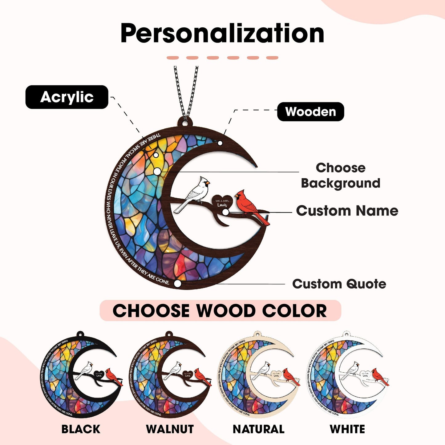 Netecom Angel Baby Memorial Ornament – Personalized Infant Loss Suncatcher, Miscarriage Sympathy Gift (Copy)