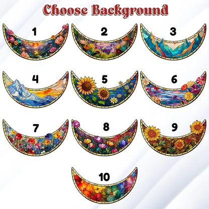 Netecom Personalized Long Distance Stained Glass Suncatcher, Always Under the Same Sky Gift, Long Distance Friendship Keepsake, Sister Best Friend