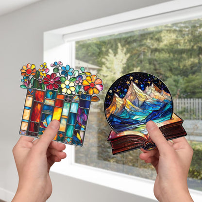 Netecom Birth Month Flower Suncatcher – Personalized Grandma’s Garden Gift, Mother’s Day Window Hanging, Home Decor for Grandma