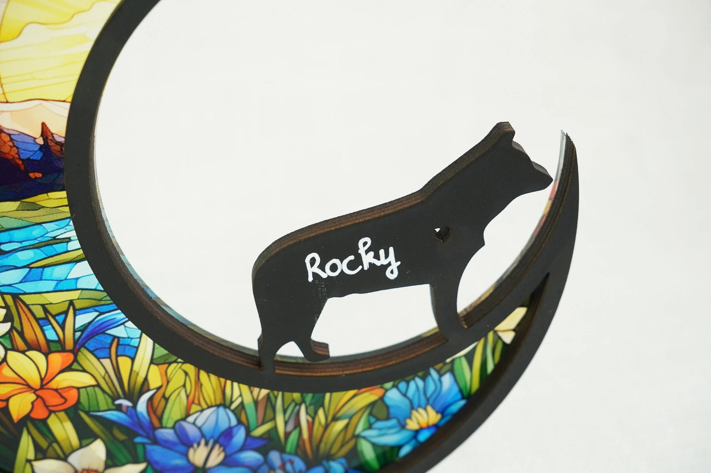 Netecom Personalized Australian Cattle Dog Memorial Light Catcher – Sympathy Gift for Dog Loss, Pet Remembrance Ornament, Dog Lovers Window Hanging