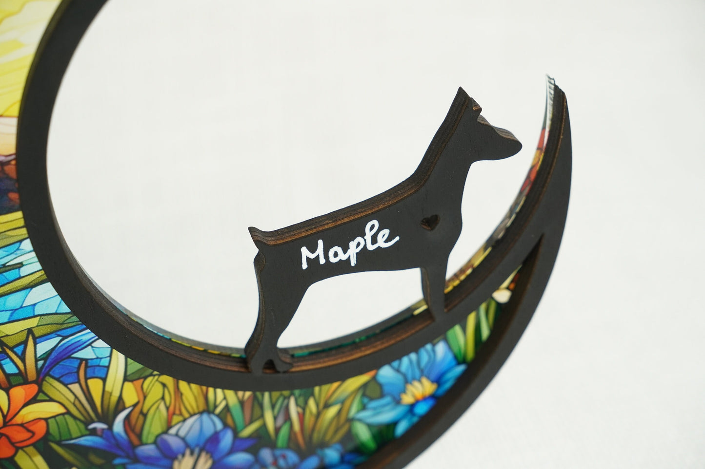 Netecom Doberman Pinscher Memorial Suncatcher – Personalized Dog Loss Light Catcher, Pet Sympathy Gift, Dog Remembrance Ornament, Car and Window Hanging