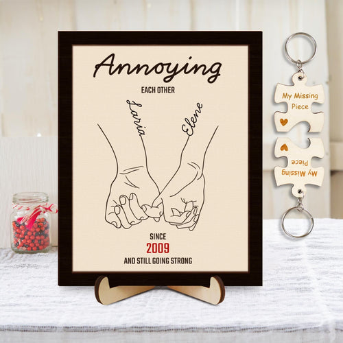Netecom Personalized Funny Couple Frame Annoying Each Other Quote Valentine Present for Him Her Wedding Anniversary Decor