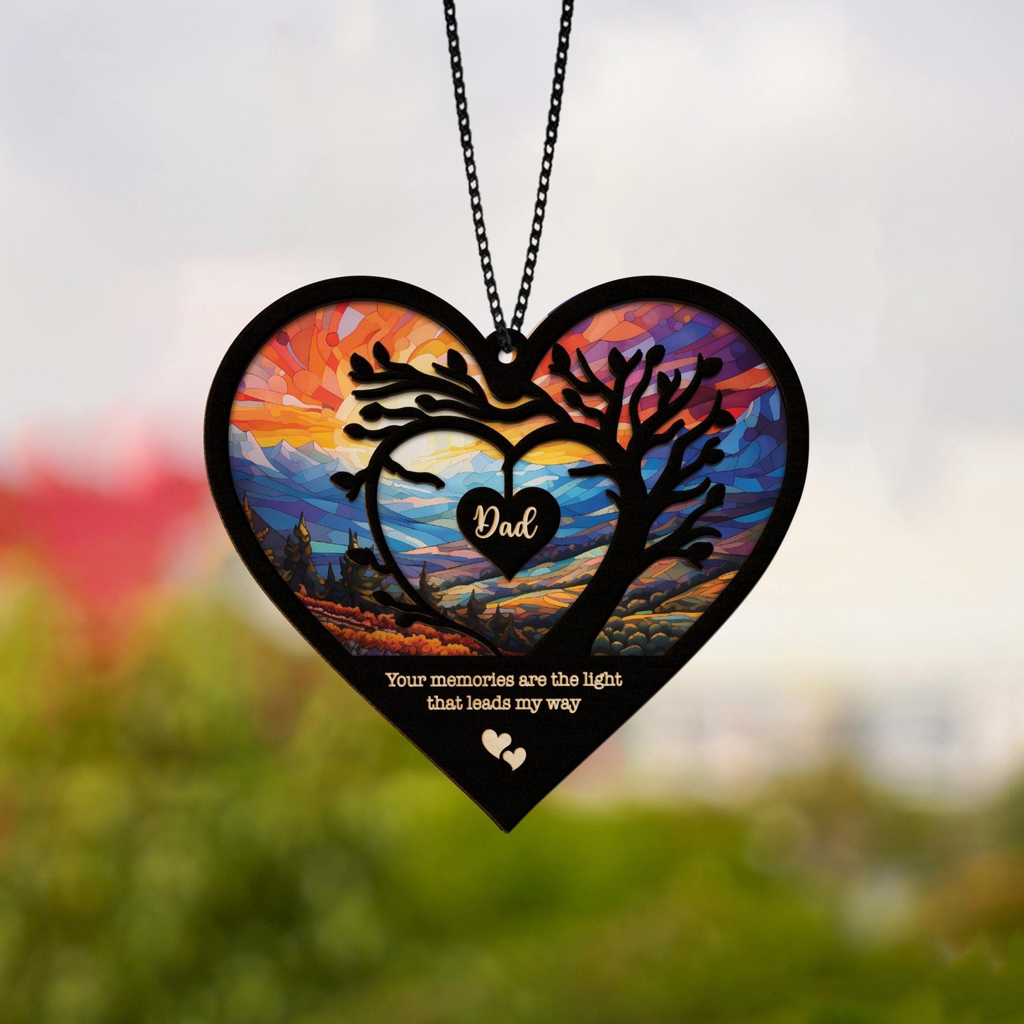 Netecom Personalized Memorial Suncatcher – Sympathy Gift, Remembrance Keepsake, Loss of Mom Family, Bereavement Window Hanging