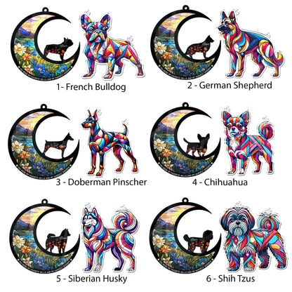 Netecom Combo 2 Labrador Retriever Memorial Suncatchers – Dog Remembrance Keepsake, Loss of Dog Memorial Ornament, Labrador Decor, Window Hanging