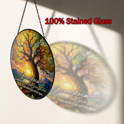Netecom Personalized Memorial Stained Glass Suncatcher – Sympathy Gift for Loss of Dad, Father in Heaven, Memorial Tribute, Custom Lightcatcher