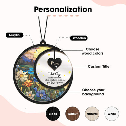 Netecom Personalized Memorial Suncatcher – Sympathy Gift for Loss of Mom Dad, In Loving Memory Keepsake, Bereavement for Parents