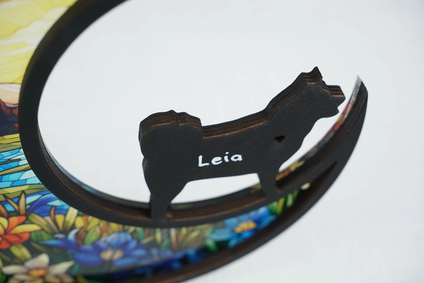 Netecom Akita Dog Memorial Suncatcher – Personalized Pet Loss Gift, Custom Name Remembrance Ornament, Akita Lover Sympathy Gift, Wall and Window Hanging