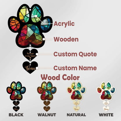 Netecom Personalized Pet Memorial Suncatcher – Custom Dog & Cat Sympathy Gift for Loss