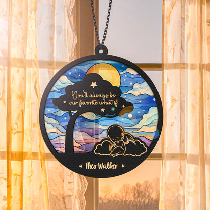 Netecom Personalized Angel Baby Memorial Suncatcher – Infant Loss Remembrance Gift, Miscarriage Keepsake, Baby Sympathy Window Hanging