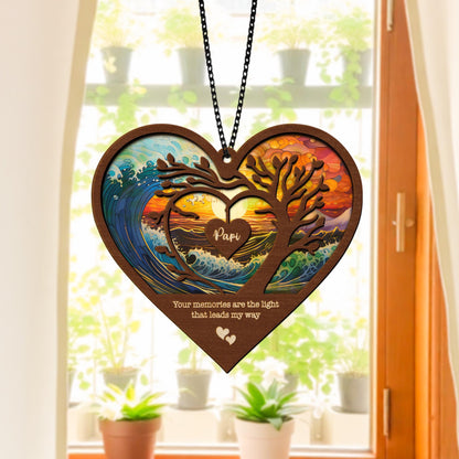 Netecom Personalized Memorial Suncatcher – Sympathy Gift, Remembrance Keepsake, Loss of Mom Family, Bereavement Window Hanging