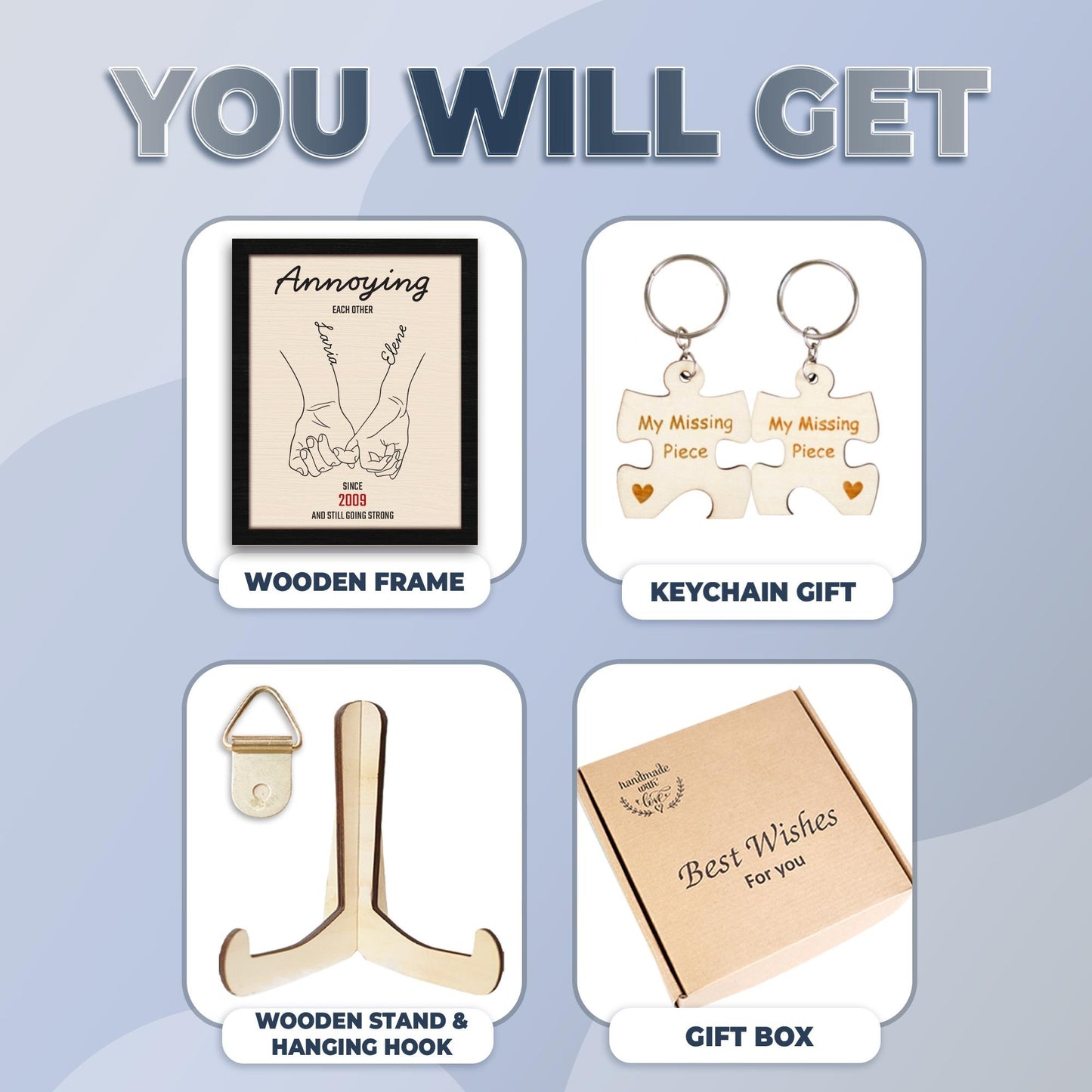 Netecom Personalized Funny Couple Frame Annoying Each Other Quote Valentine Present for Him Her Wedding Anniversary Decor