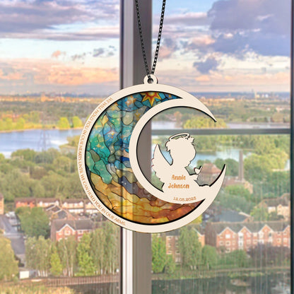 Netecom Personalized Infant Loss Memorial Suncatcher – Baby Girl Remembrance Ornament, Angel Baby Keepsake