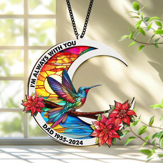 Netecom Personalized Memorial Suncatcher – Custom Sympathy Gift for Loss of Loved One, In Loving Memory Keepsake