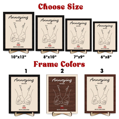 Netecom Personalized Funny Couple Frame Annoying Each Other Quote Valentine Present for Him Her Wedding Anniversary Decor
