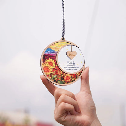 Netecom Personalized Memorial Suncatcher – Sympathy Gift for Loss of Mom Dad, In Loving Memory Keepsake, Bereavement for Parents