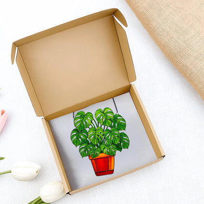 Netecom Monstera Leaves Acrylic Suncatcher – Faux Stained Glass Window Hanging Decor, Plant Lover Gift, Monstera Home, Garden Decor for Men Women