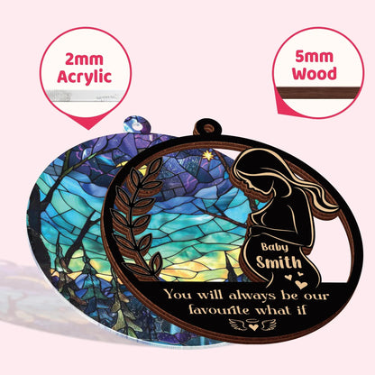 Netecom Personalized Angel Baby Memorial Suncatcher – Infant Loss Remembrance Gift, Miscarriage Tribute Ornament, Stillborn Sympathy Keepsake