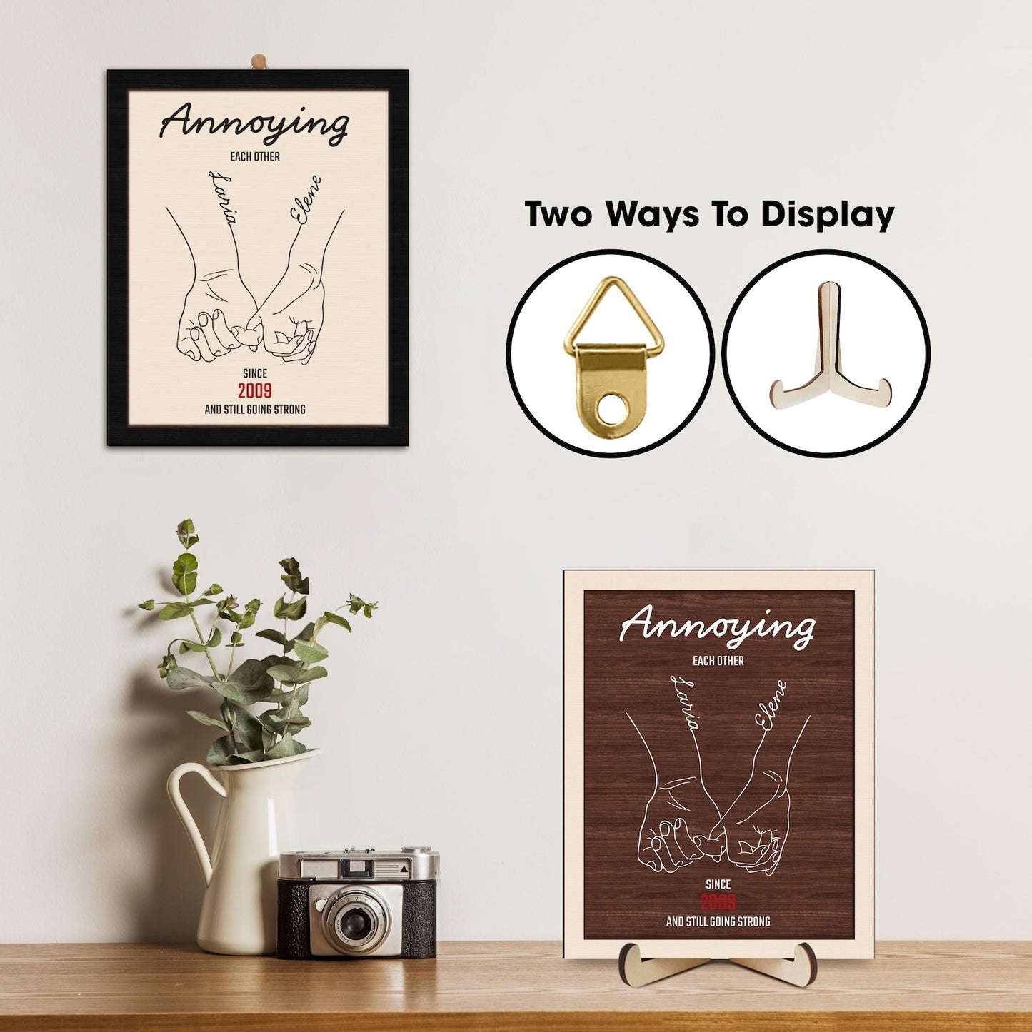Netecom Personalized Funny Couple Frame Annoying Each Other Quote Valentine Present for Him Her Wedding Anniversary Decor