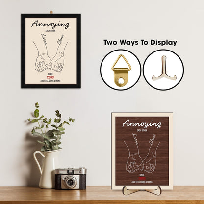Netecom Personalized Funny Couple Frame Annoying Each Other Quote Valentine Present for Him Her Wedding Anniversary Decor