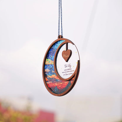 Netecom Personalized Memorial Suncatcher – Sympathy Gift for Loss of Mom Dad, In Loving Memory Keepsake, Bereavement for Parents