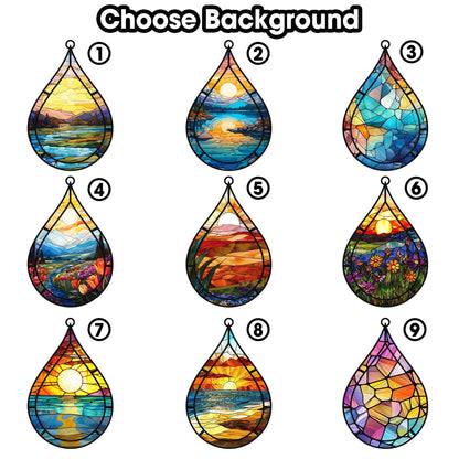 Netecom Personalized Dog Memorial Suncatcher – Teardrop Ornament for Pet Loss, Sympathy Gift for Dog Passing