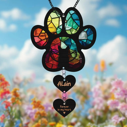 Netecom Personalized Pet Memorial Suncatcher – Custom Dog & Cat Sympathy Gift for Loss