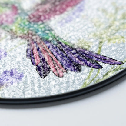 Netecom 8" Hummingbird Stained Glass Suncatcher – Bird Lover Gift, Window Hanging, Mothers Day Gift, Bird Wall Art, Grandma Gift, Nature Decor