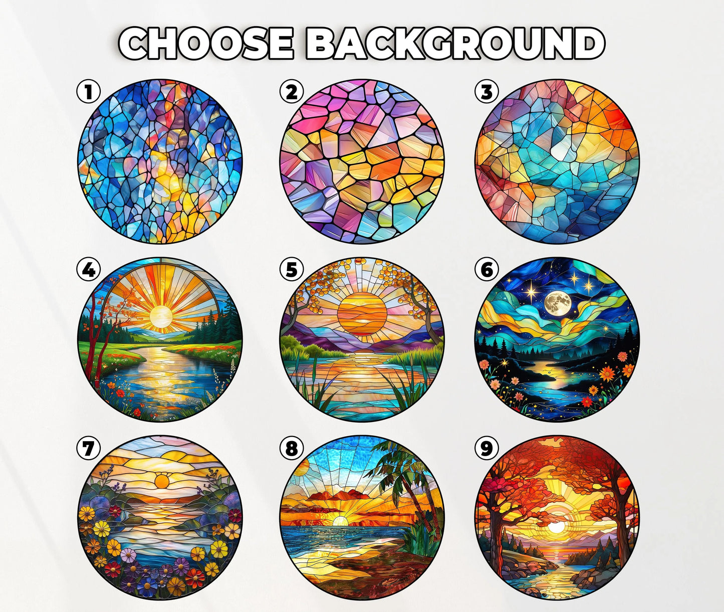 Netecom Personalized GrandmaGrandkids Stained Glass Suncatcher – Custom Family Portrait, Mother’s Day Gift, Nana Keepsake